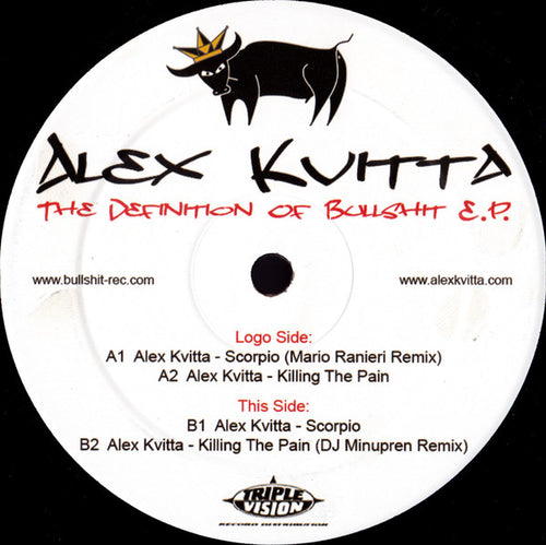 Alex Kvitta : The Definition Of Bullshit E.P. (12", EP)