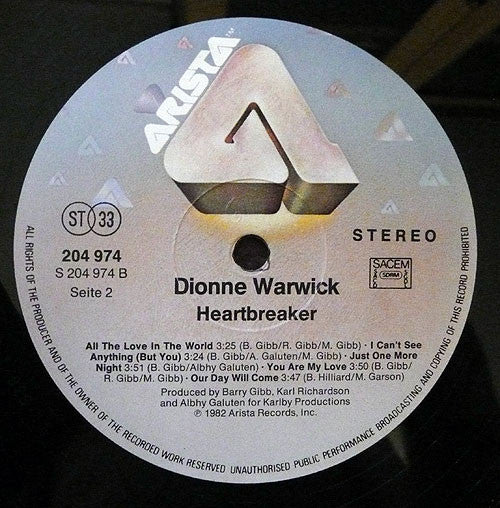 Dionne Warwick : Heartbreaker (LP, Album)