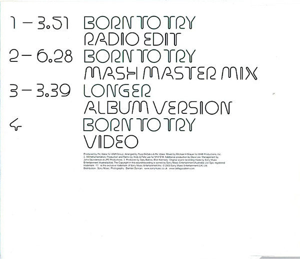 Delta Goodrem : Born To Try (CD, Single, Enh)