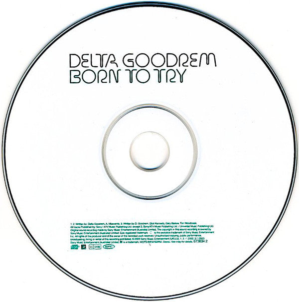 Delta Goodrem : Born To Try (CD, Single, Enh)
