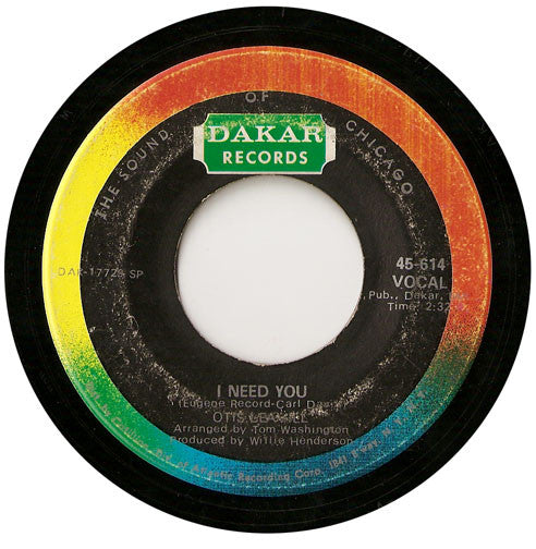 Otis Leavill : I Love You (7", Single, SP)