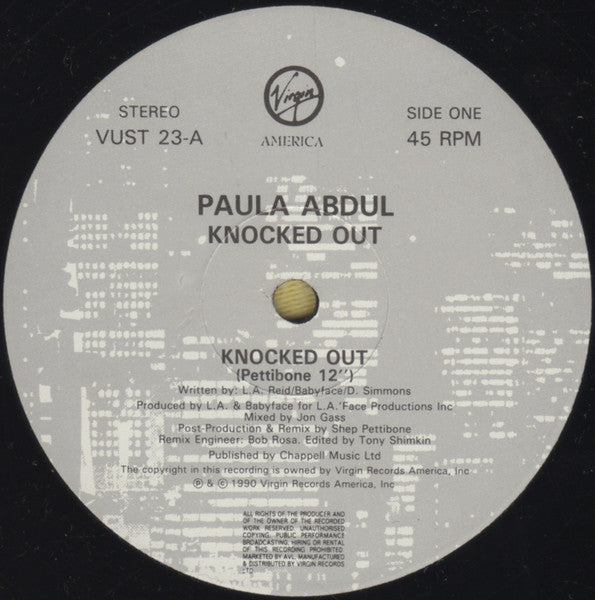 Paula Abdul : Knocked Out (12", Single)