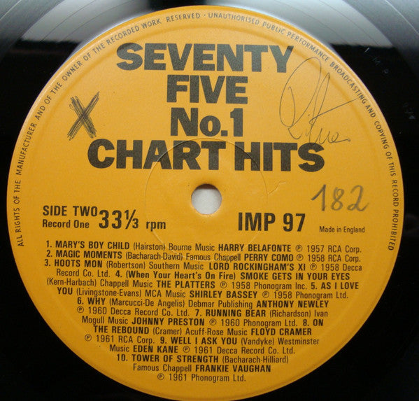 Various : Seventy Five No.1 Chart Hits (4xLP, Comp + Box)