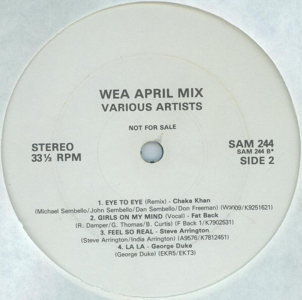 Various : WEA April Mix (LP, Comp, Mixed, Promo, W/Lbl)
