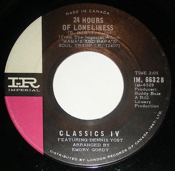 The Classics IV Featuring Dennis Yost : Stormy (7", Single)