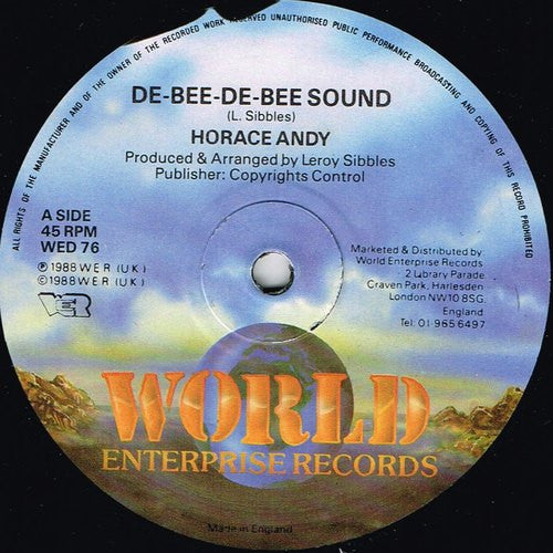 Horace Andy : De-Bee-De-Bee Sound (12")