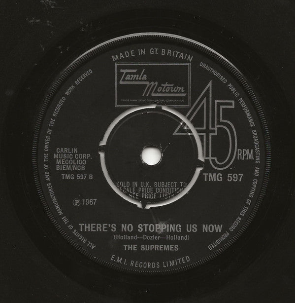 The Supremes : Love Is Here And Now You're Gone (7", Single, 4-P)