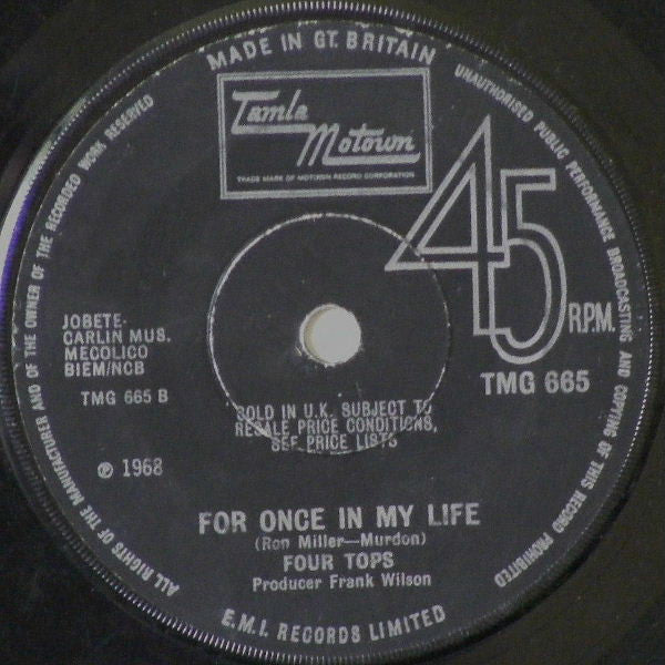 Four Tops : Yesterday's Dreams (7", Single, Sol)