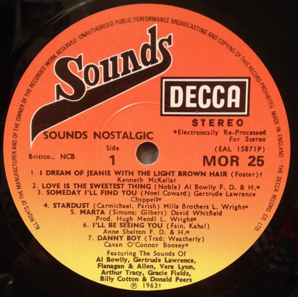 Various : Sounds Nostalgic (LP, Comp)