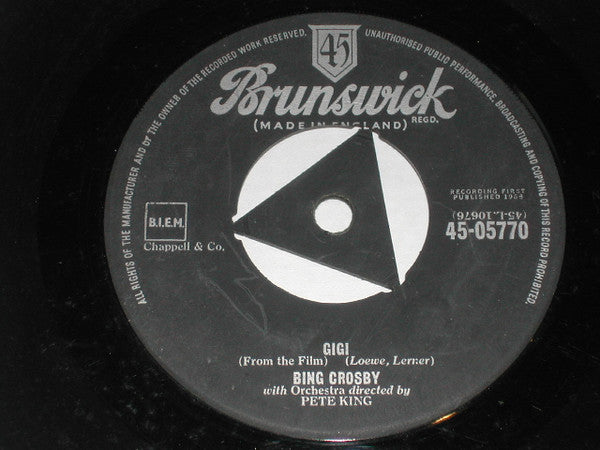 Bing Crosby : Gigi (7")