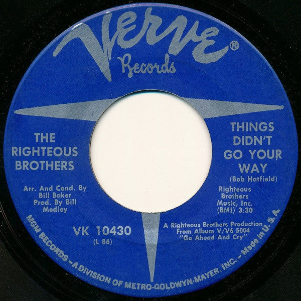 The Righteous Brothers : Go Ahead And Cry (7", Single)