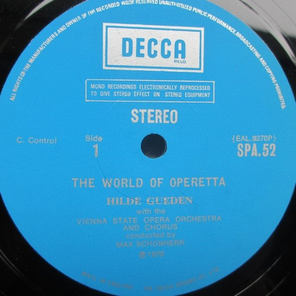 Hilde Güden With Orchester Der Wiener Staatsoper Conducted By Max Schönherr : The World Of Operetta (LP, Comp)