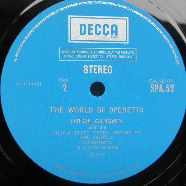 Hilde Güden With Orchester Der Wiener Staatsoper Conducted By Max Schönherr : The World Of Operetta (LP, Comp)