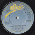 Band AKA : If You Want To Know (7", Single)