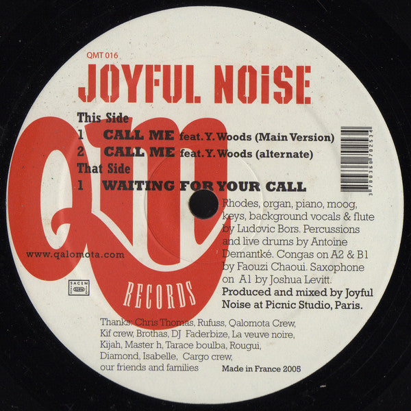 Joyful Noise : Call Me (12")