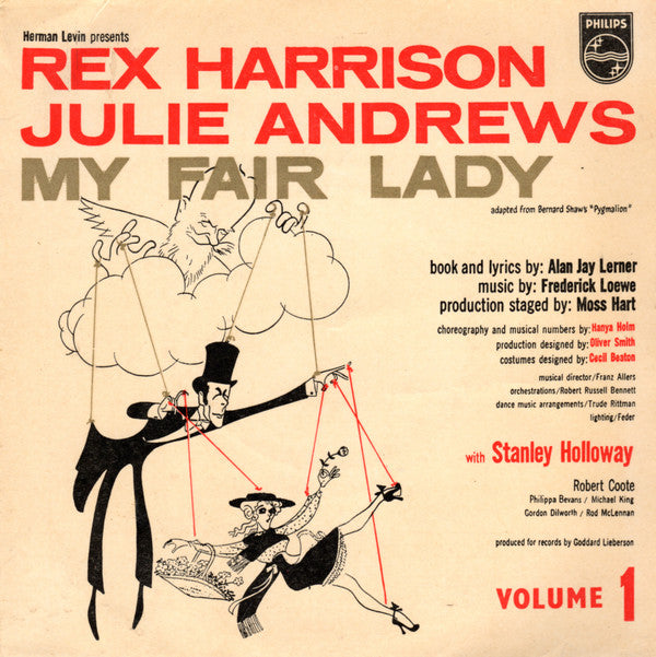 Rex Harrison, Julie Andrews With Stanley Holloway Book And Lyrics By Alan Jay Lerner Music By Frederick Loewe : Excerpts From "My Fair Lady" - Volume 1 (7", EP)