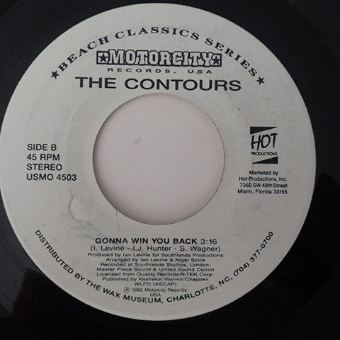 The Contours : Look Out For The Stop Sign / Gonna Win You Back (7", Single)