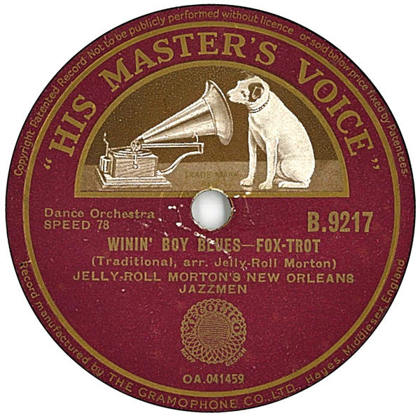 Jelly-Roll Morton's New Orleans Jazzmen* : Oh, Didn't He Ramble / Winin' Boy Blues (Shellac, 10", RP, TT )