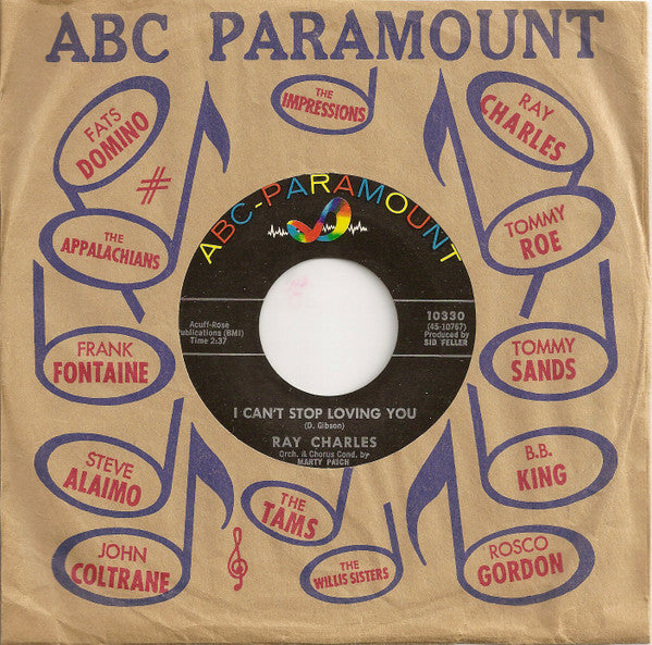 Ray Charles : I Can't Stop Loving You / Born To Lose (7")