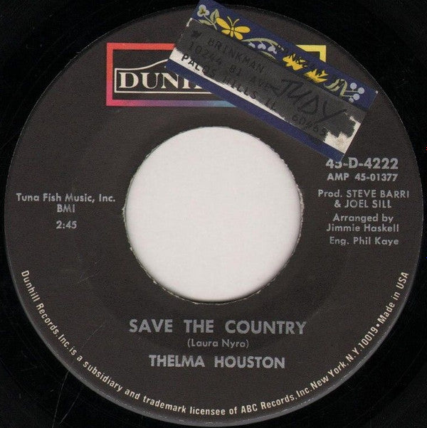 Thelma Houston : Save The Country (7", Single)
