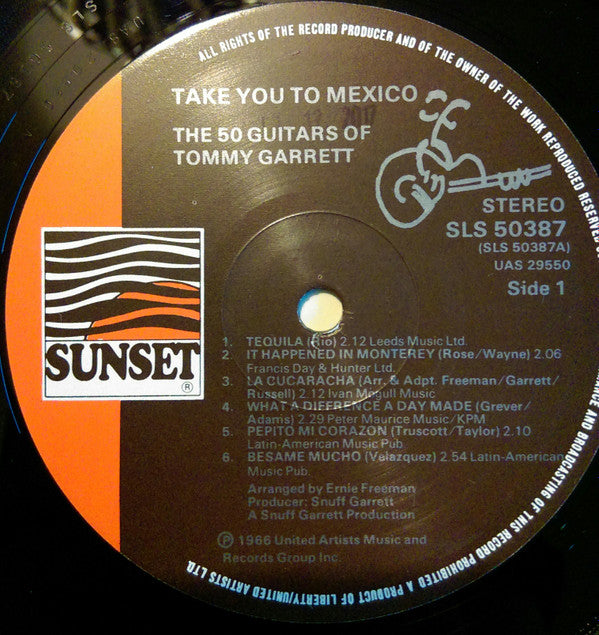 The 50 Guitars Of Tommy Garrett : Take You To...Mexico (LP, Album, RE)