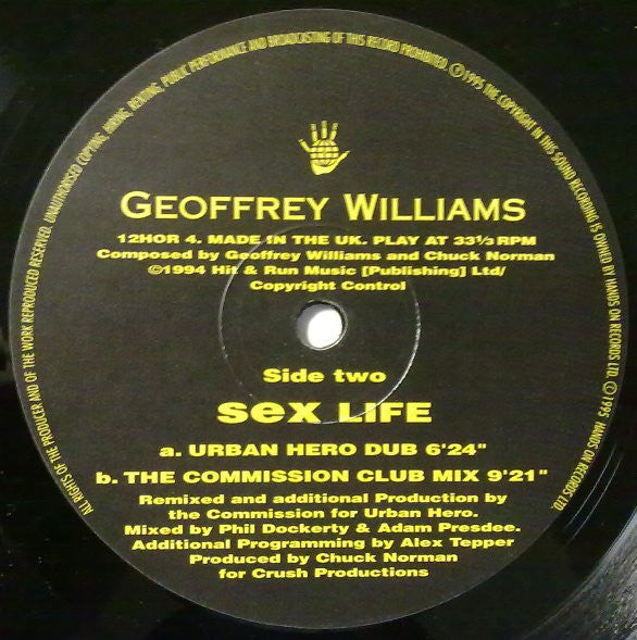 Geoffrey Williams : Sex Life (12")