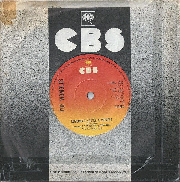 The Wombles : Remember You're A Womble (7", Single, Sol)