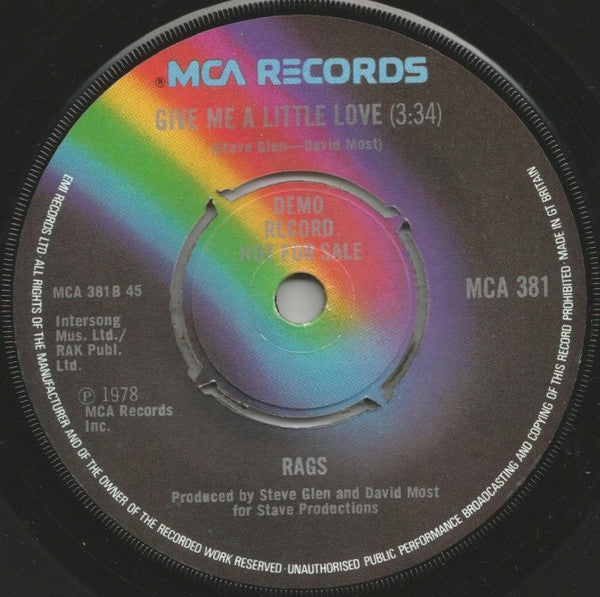 Rags (2) : How Can I Exist (7", Single)