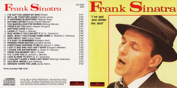 Frank Sinatra : I've Got You Under My Skin (CD, Comp)