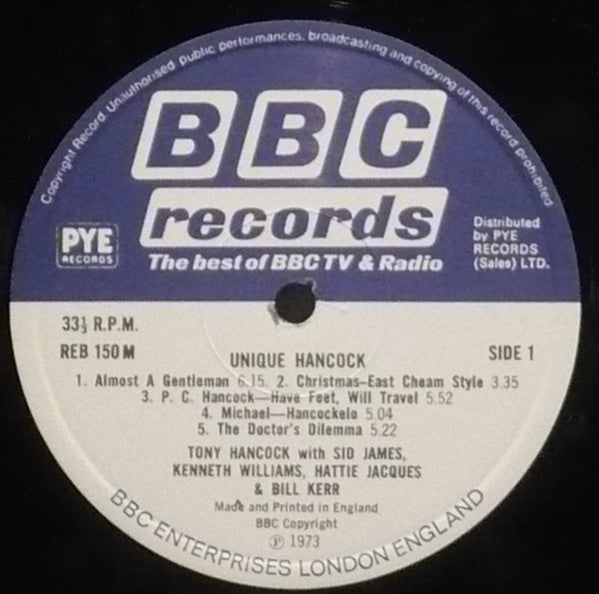 Tony Hancock : Unique Hancock (LP, Mono)