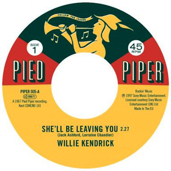 Willie Kendrick / Sharon Scott (7) : She'll Be Leaving You /  It's Better (7", Single)