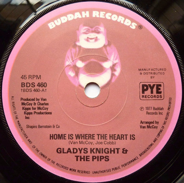 Gladys Knight & The Pips* : Home Is Where The Heart Is (7", Single, Sol)