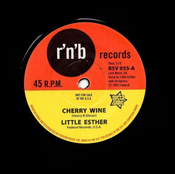 Esther Phillips : Cherry Wine / You Took My Love Too Fast (7", Single)