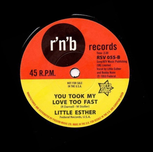 Esther Phillips : Cherry Wine / You Took My Love Too Fast (7", Single)