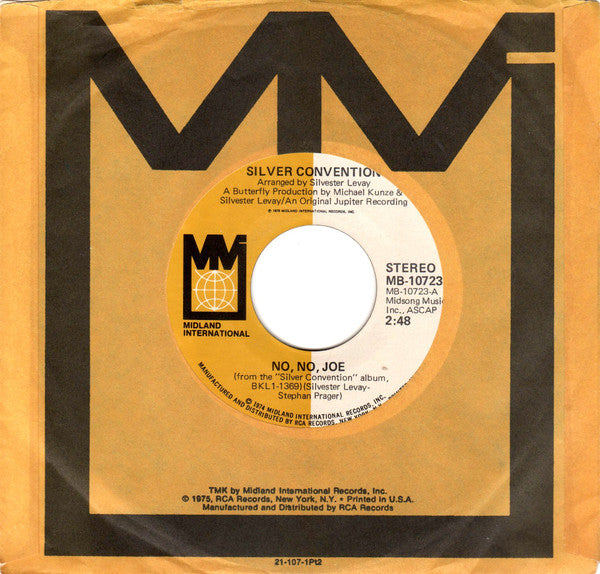 Silver Convention : No, No, Joe / Another Girl (7")