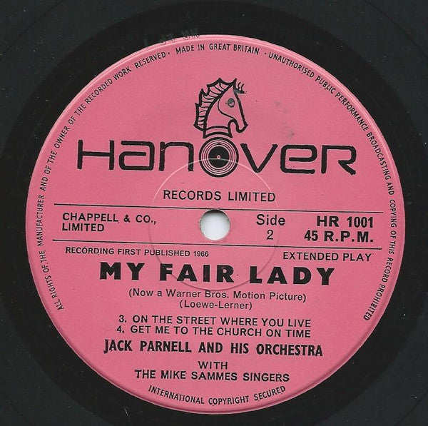 Jack Parnell & His Orchestra With Mike Sammes Singers : Songs And Music From My Fair Lady (7", EP)