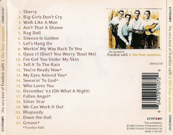 Frankie Valli & The Four Seasons : The Very Best Of Frankie Valli & The Four Seasons (CD, Comp)