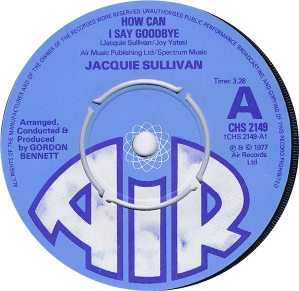 Jackie Sullivan : How Can I Say Goodbye (7", Single)