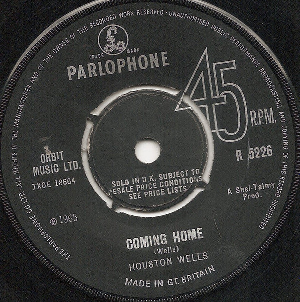 Houston Wells : Blue Of The Night (7", Single)