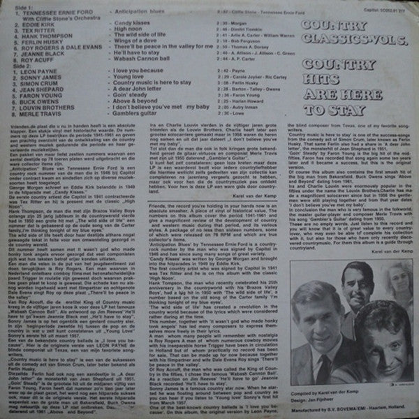 Various : Country Classics - Vol 5. - Country Hits Are Here To Stay (LP, Comp)