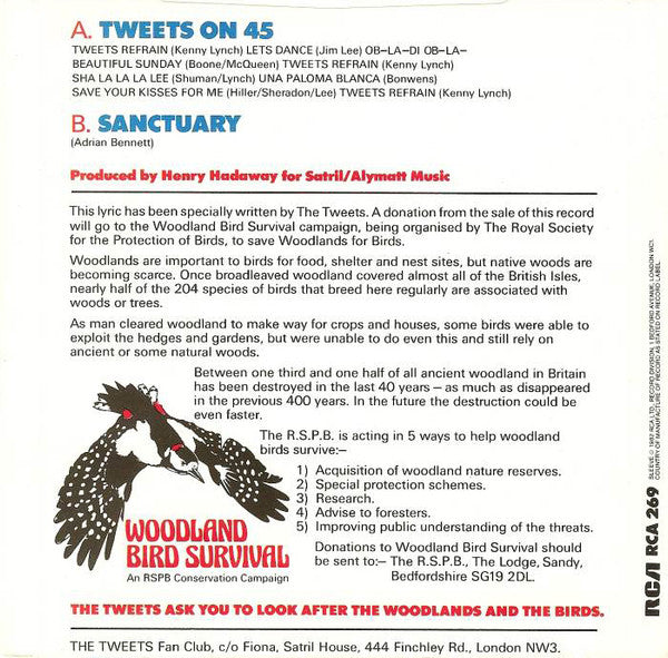 The Tweets : Tweets On 45 (7", Single, 4-P)