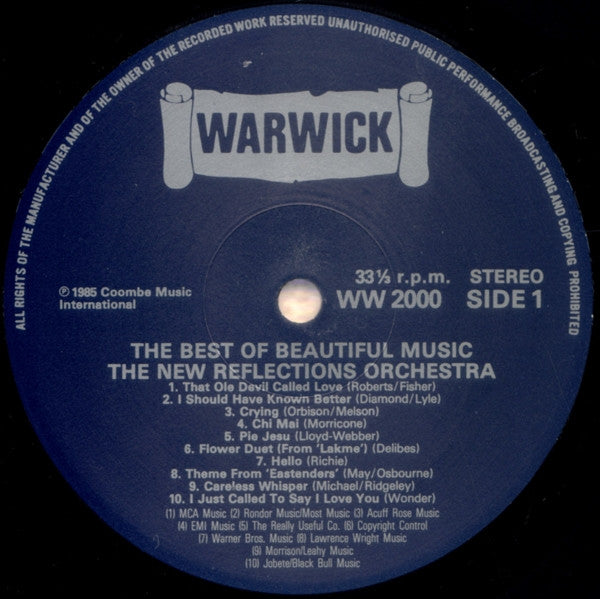 The New Reflections Orchestra : The Best Of Beautiful Music (LP)