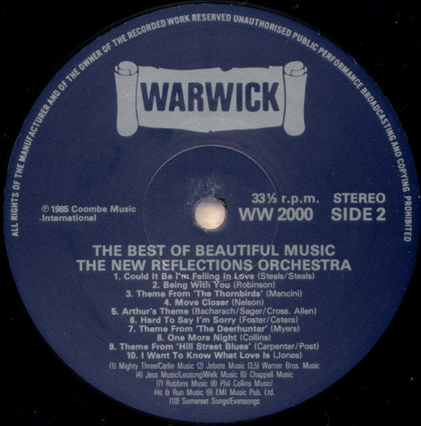 The New Reflections Orchestra : The Best Of Beautiful Music (LP)