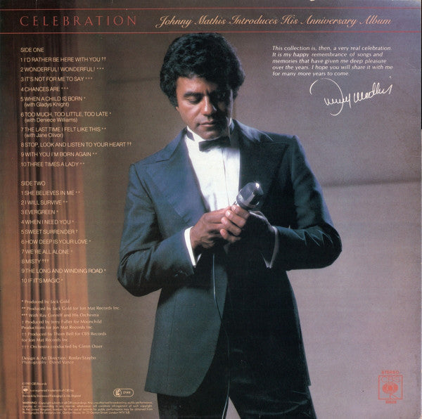 Johnny Mathis : Celebration (The Anniversary Album) (LP, Album, Comp)