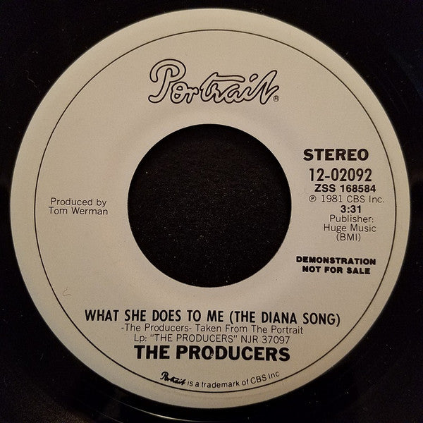 The Producers (6) : What She Does To Me (The Diana Song) (7", Promo)