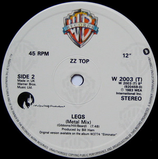 ZZ Top : Rough Boy (12", PRS)
