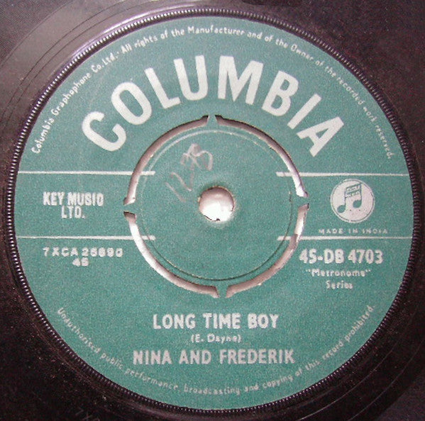 Nina & Frederik : Long Time Boy (7", Single)
