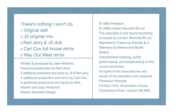JX : There's Nothing I Won't Do (CD, Single)