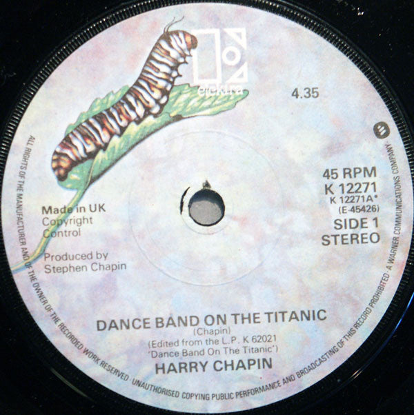 Harry Chapin : Dance Band On The Titanic (7", Single)