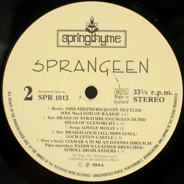 Sprangeen : Sprangeen (LP)